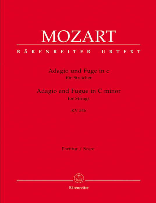 ADAGIO AND FUGUE IN C K546 STR ORCH PTS