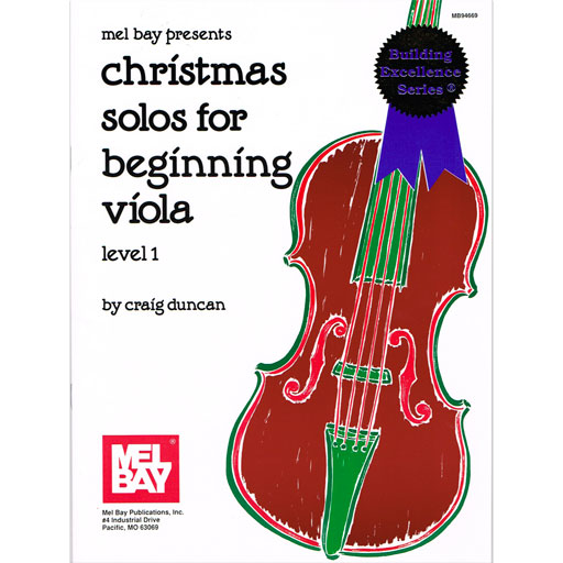 Christmas Solos for Beginning Viola - Viola/Easy Harmony Part/Piano Accompaniment Mel Bay 94669M